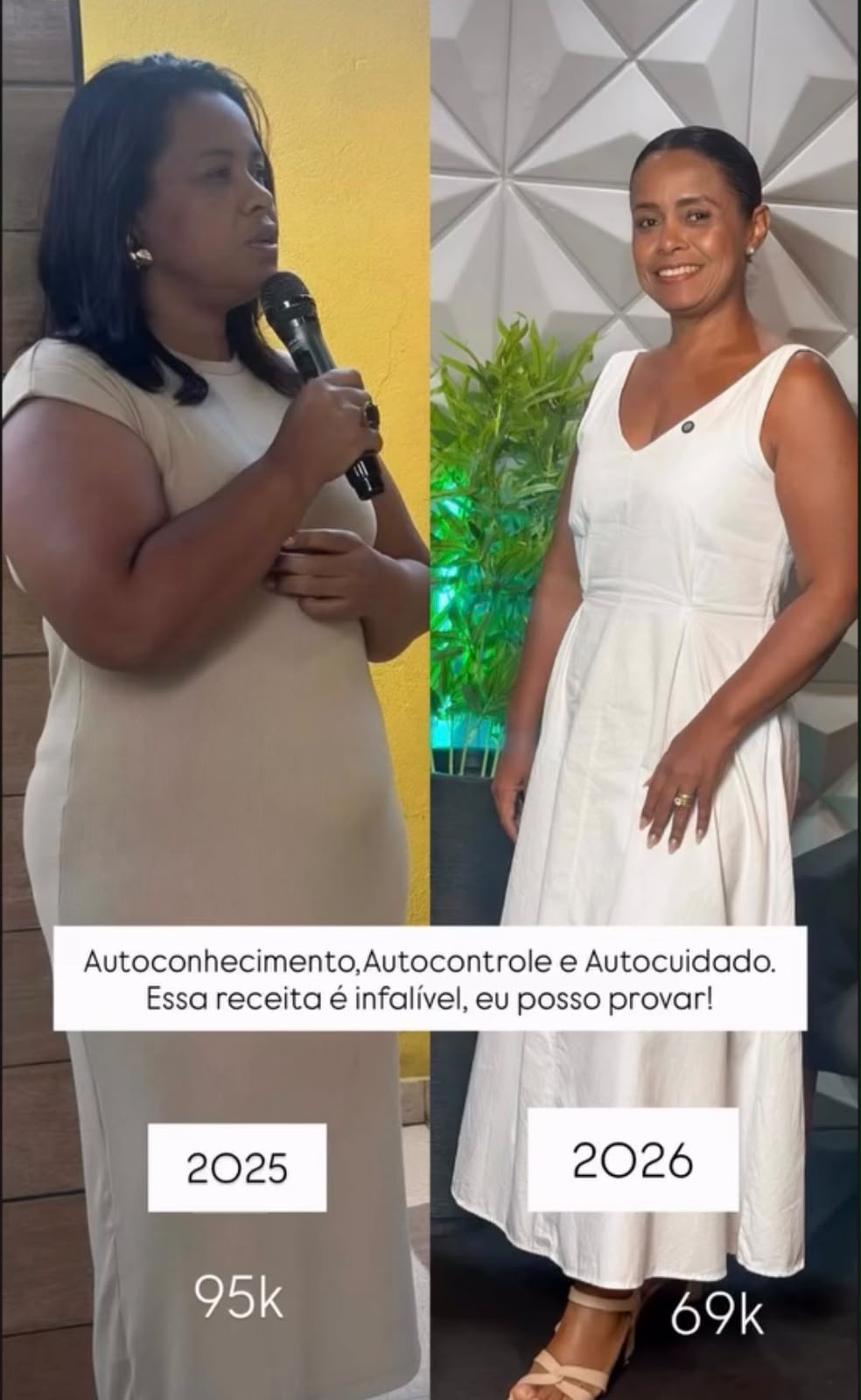 Transformação real de paciente 1 — antes e depois